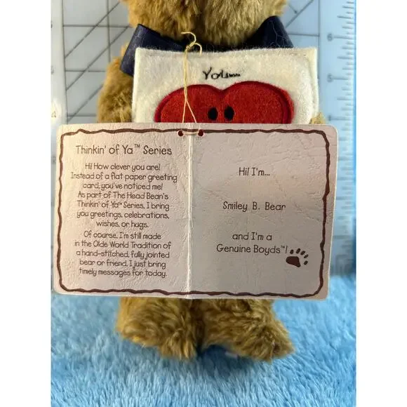 Boyds Plush "Smiley B. Bear"  7" Jointed Bear Style #903094 -Retired - Picture 5 of 5